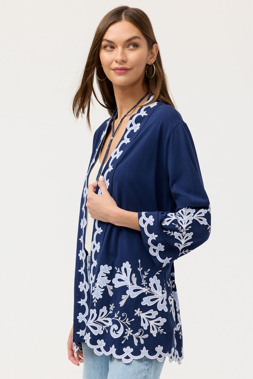 ADDELINE JERSEY KIMONO COAT, , large image 3