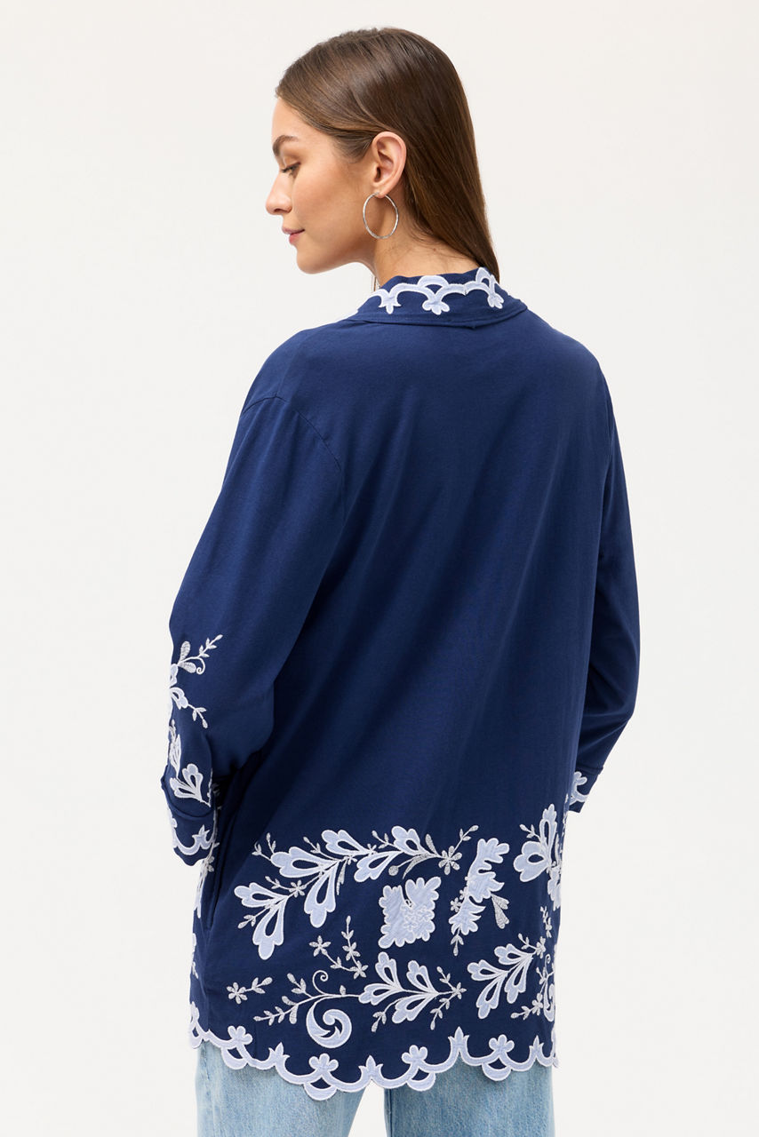 ADDELINE JERSEY KIMONO COAT, , large image 4