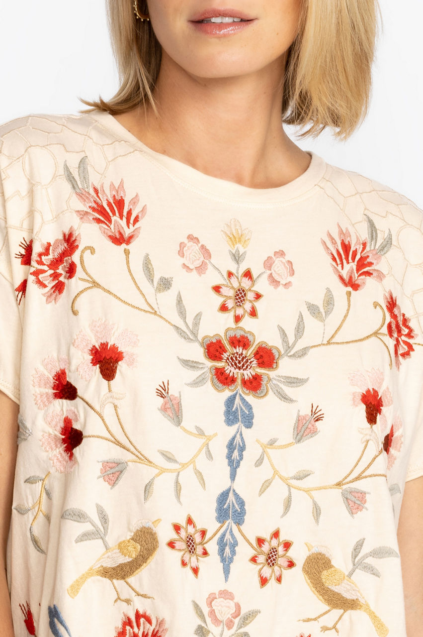 Buy Clara Raw Detail Swing Tee | Johnny Was