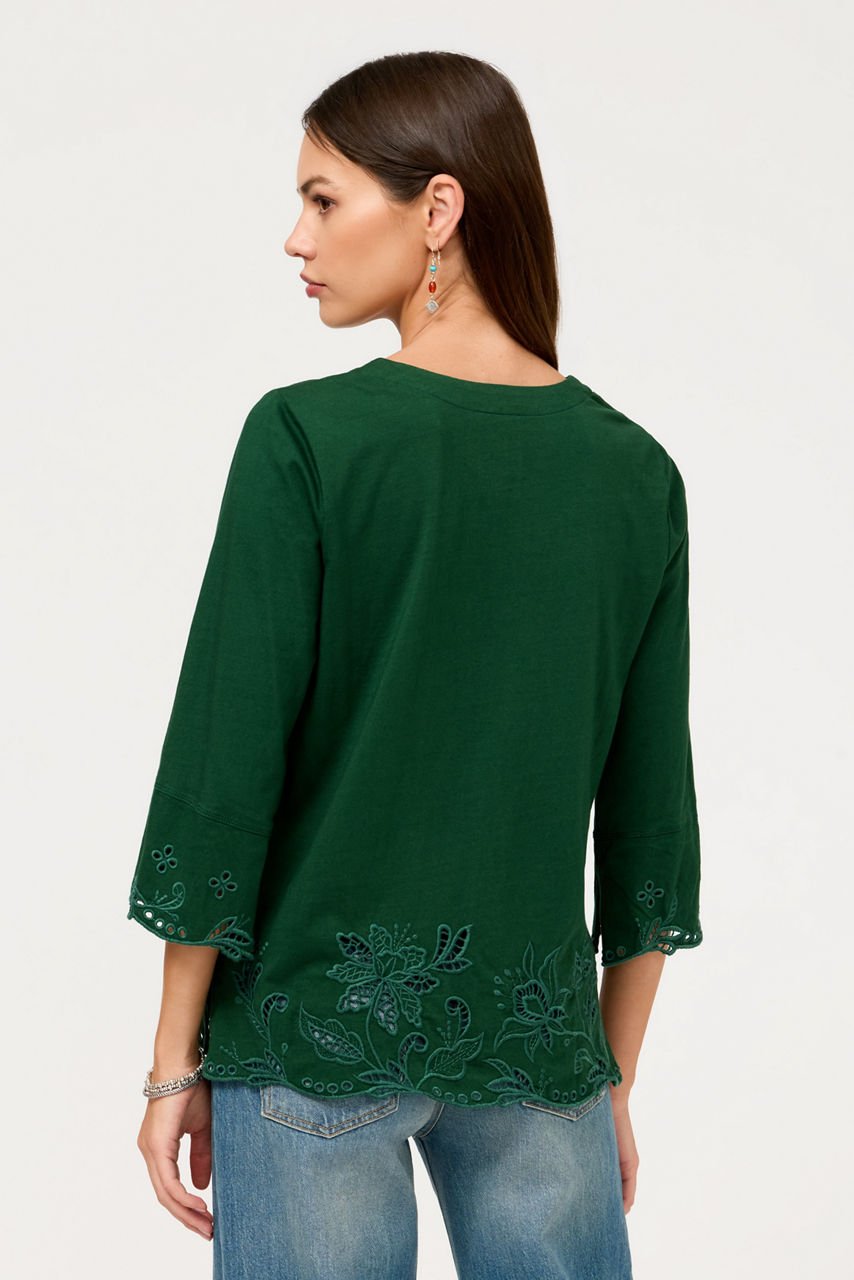 SPLIT NECK RELAXED T-SHIRT, , large image 4