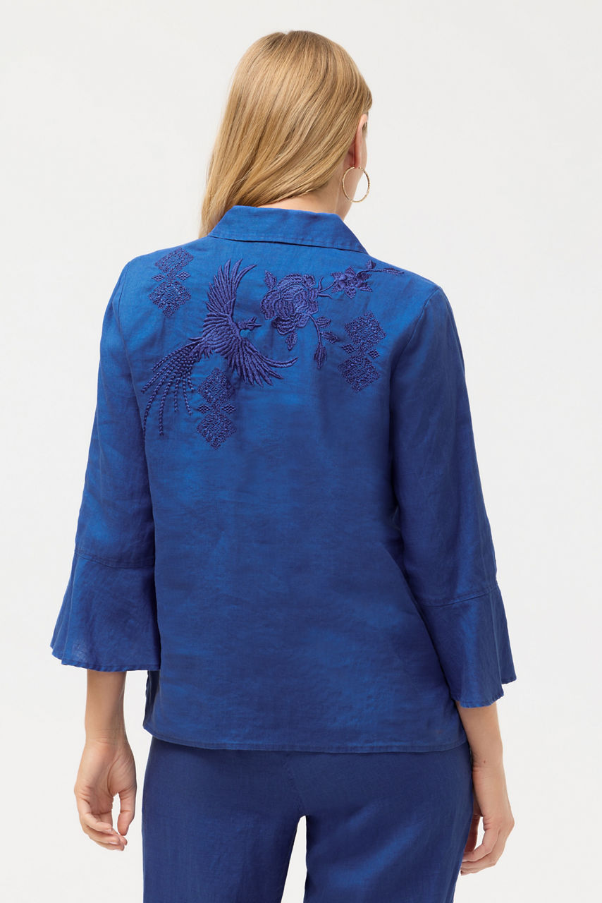 RUFFLE SLEEVE SHIRT, , large image 4