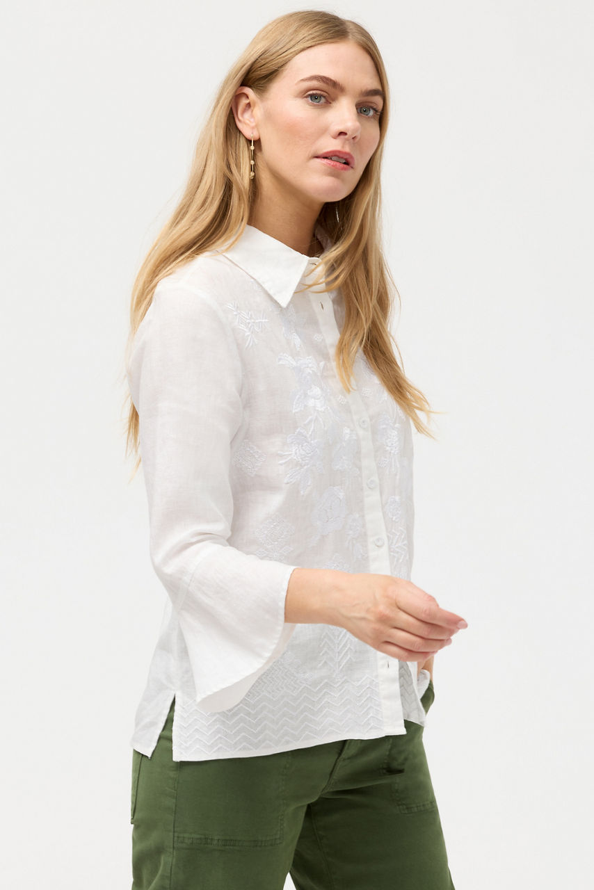 RUFFLE SLEEVE SHIRT, , large image 3