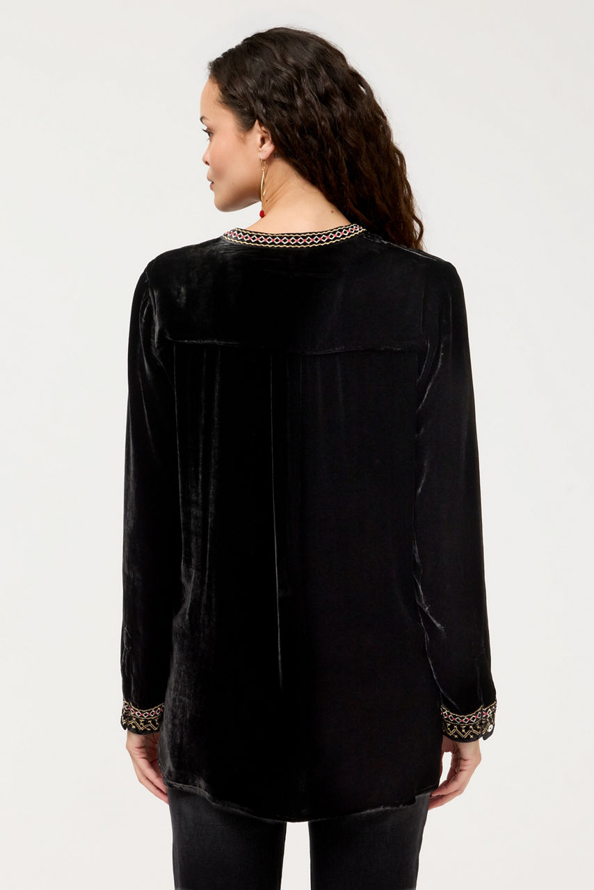 VELVET HENLEY TUNIC, , large image 4