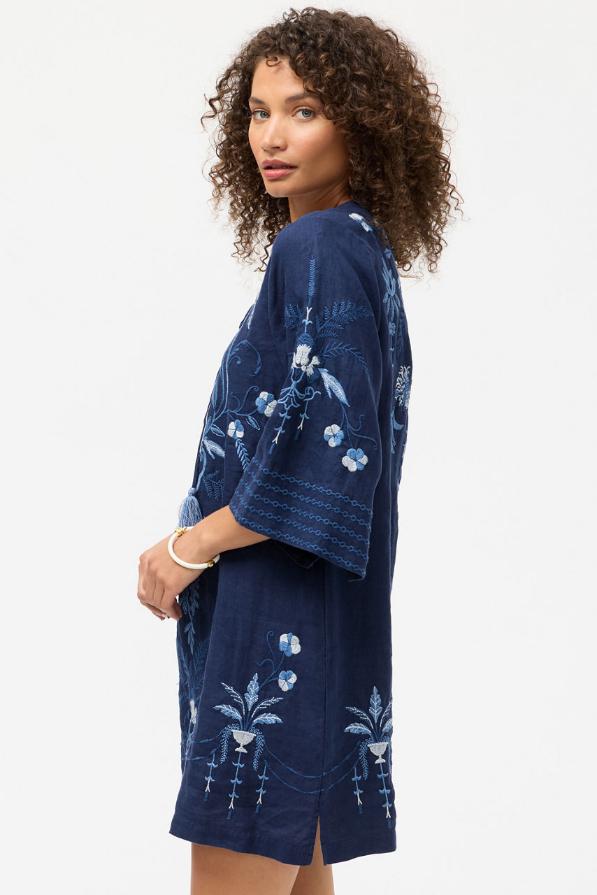 TIE FRONT KIMONO DRESS, , large image 3