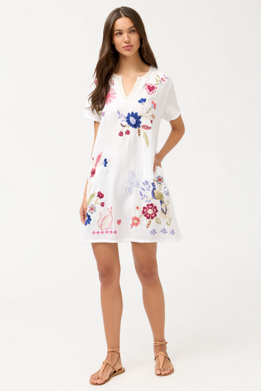 KARISSA V-NECK SHIFT DRESS, , large image 1