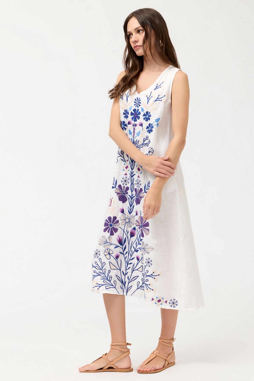 LINEN TANK DRESS, , large image 2