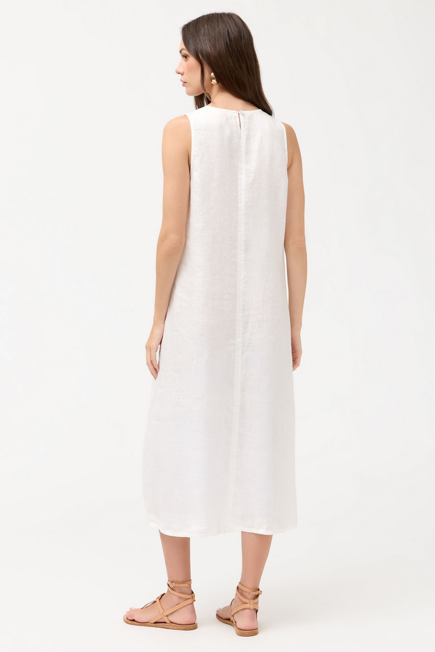 LINEN TANK DRESS, , large image 3
