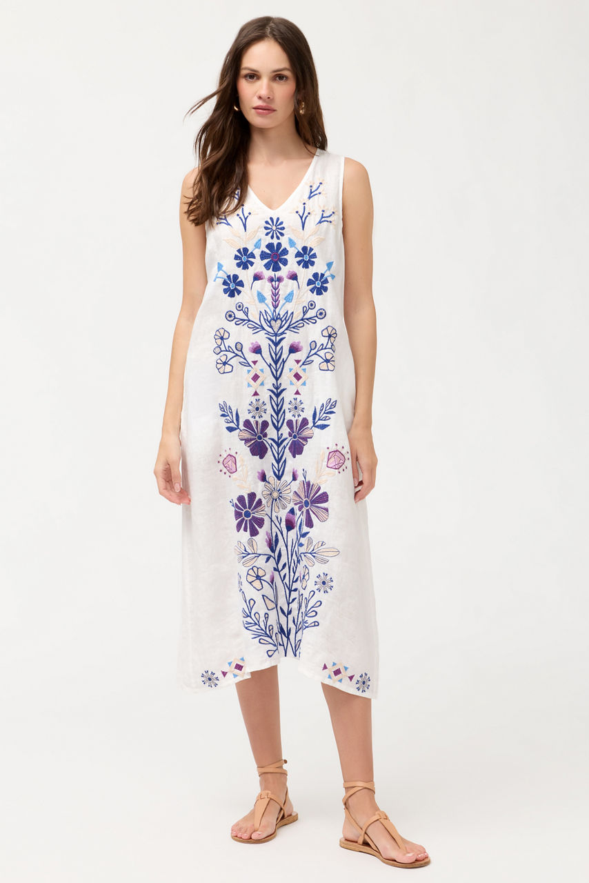 LINEN TANK DRESS, , large image 6