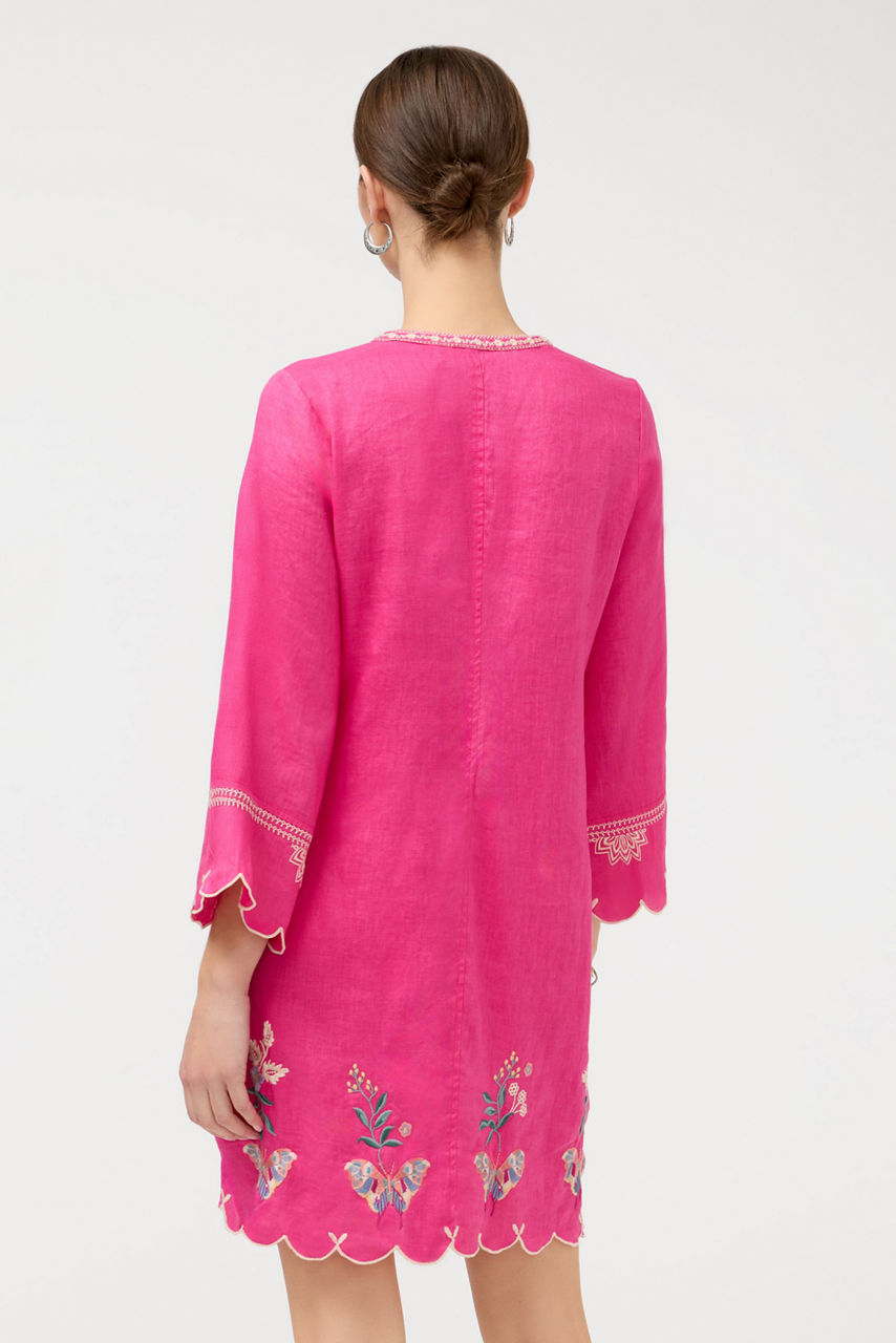 LINEN SCALLOP DRESS, , large image 3