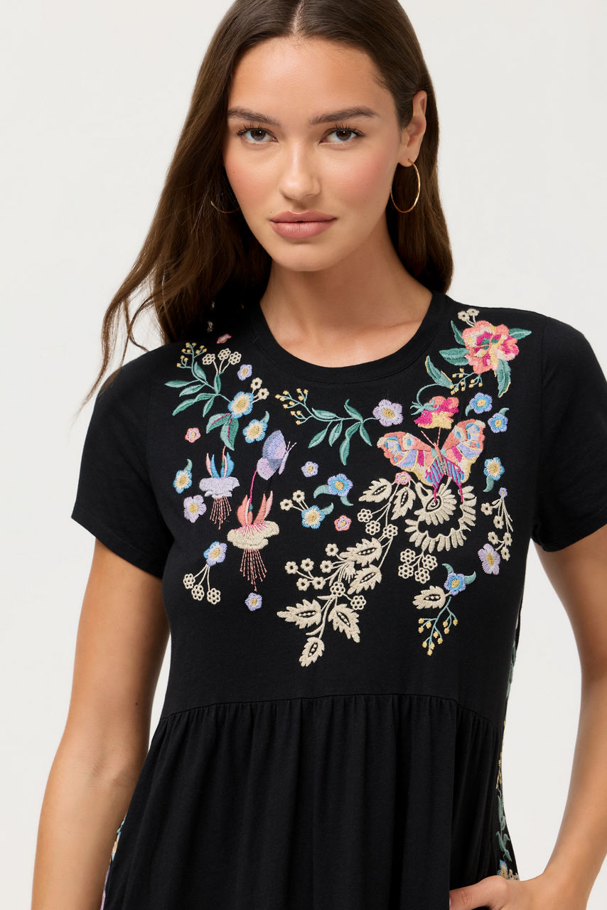 CAP SLEEVE KNIT EYELET MAXI DRESS, , large image 2