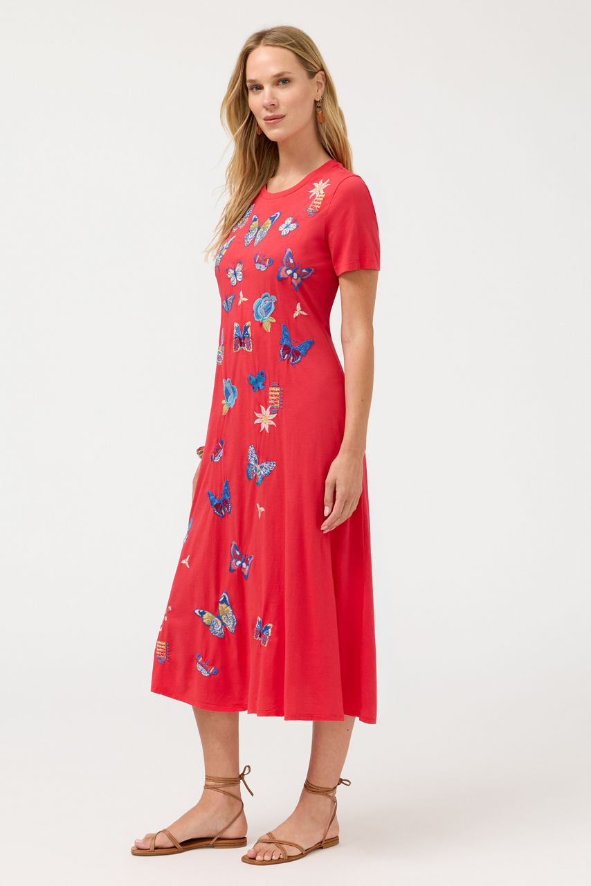 CREW NECK SWING DRESS, , large image 2
