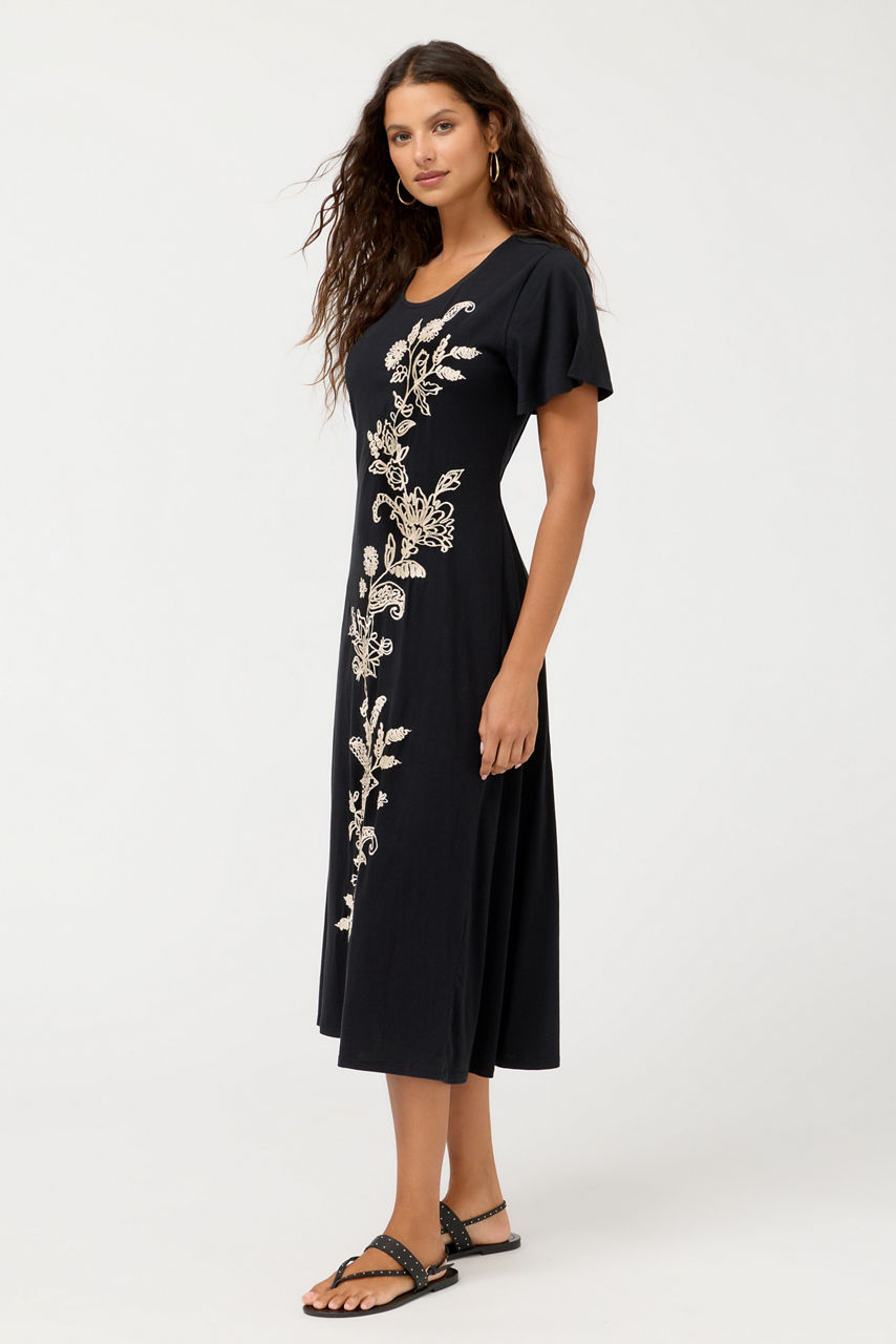 FLUTTER SLEEVE KNIT DRESS, , large image 2
