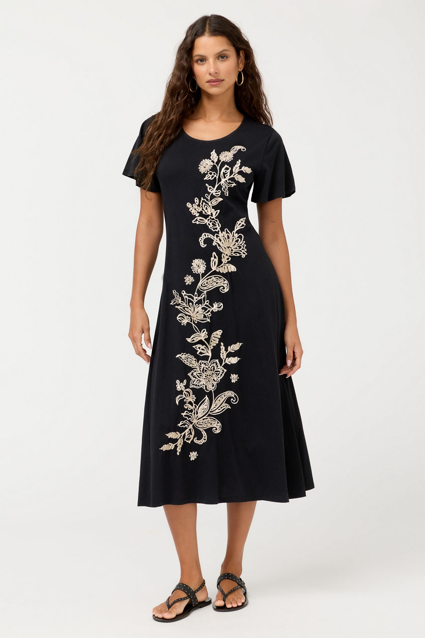FLUTTER SLEEVE KNIT DRESS, , large image 3