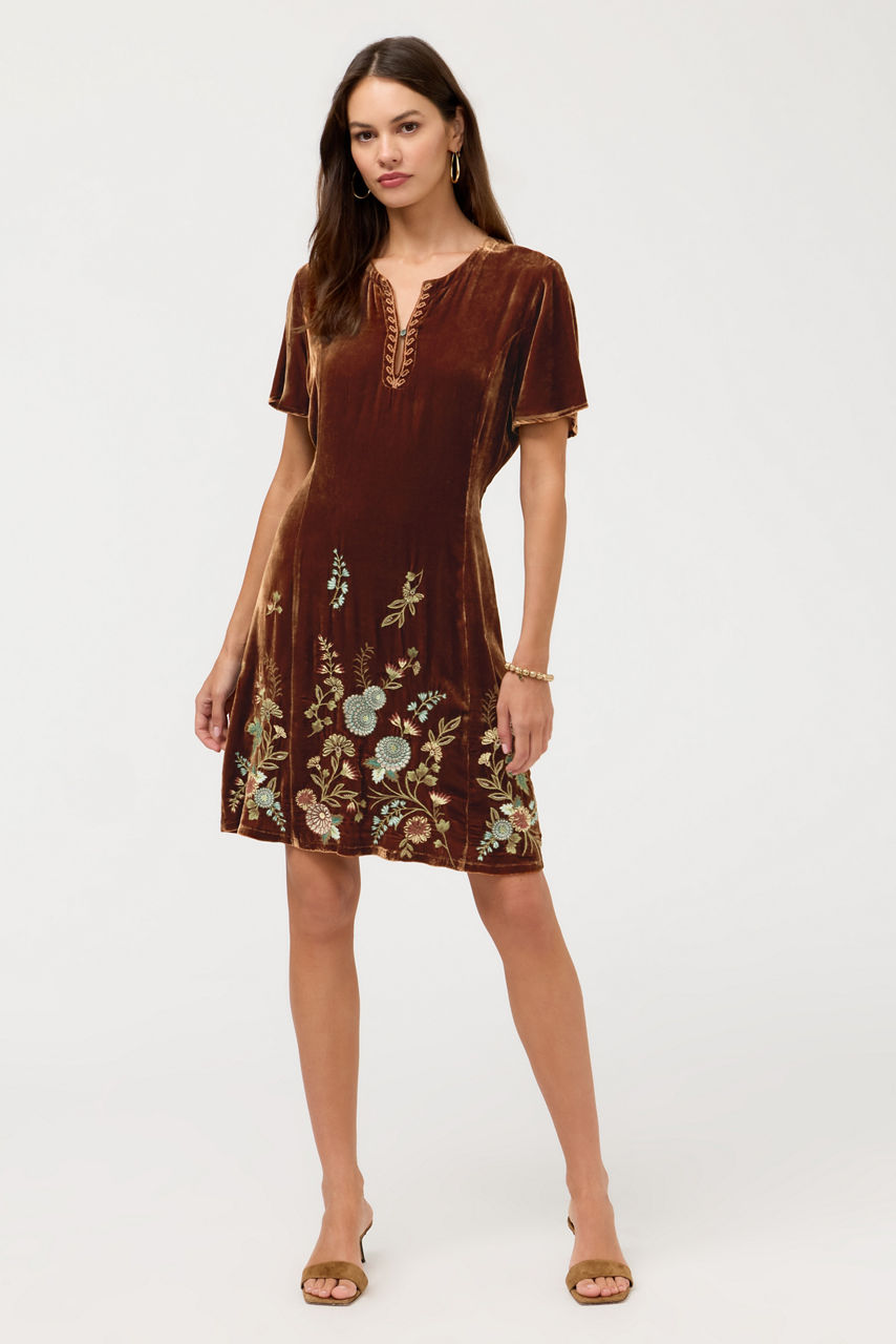 FLUTTER SLEEVE KEYHOLE DRESS, , large image 3