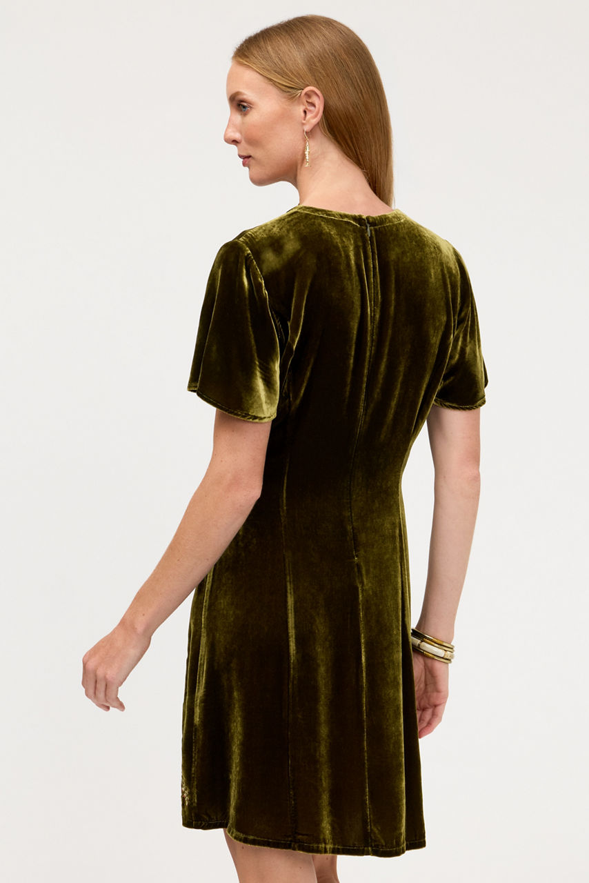 FLUTTER SLEEVE KEYHOLE DRESS, , large image 3