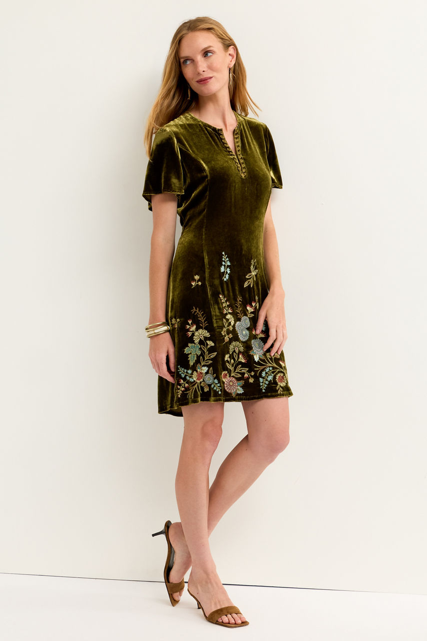 FLUTTER SLEEVE KEYHOLE DRESS, , large image 4