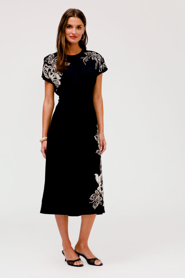 PLEATED WAIST KNIT DRESS, , large video