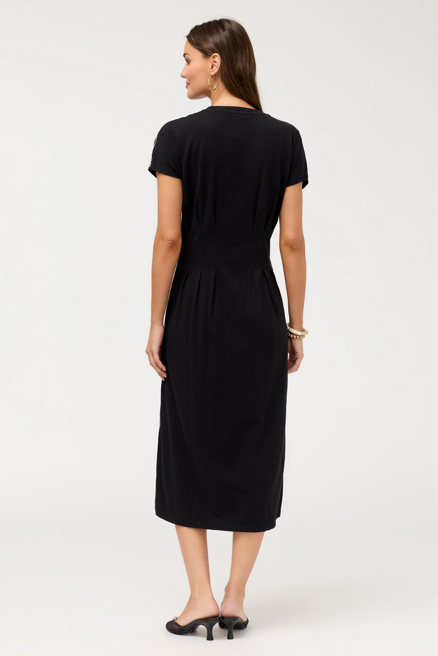PLEATED WAIST KNIT DRESS, , large image 4