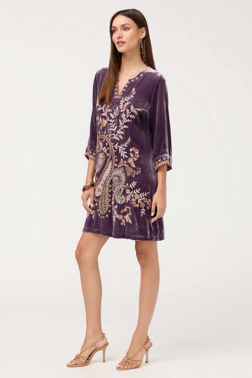 VELVET SWING DRESS, , large image 2