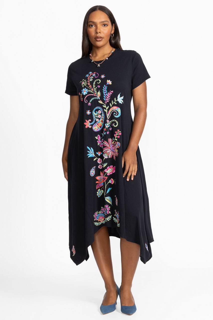 HANDKERCHIEF HEM KNIT DRESS, , large image 1