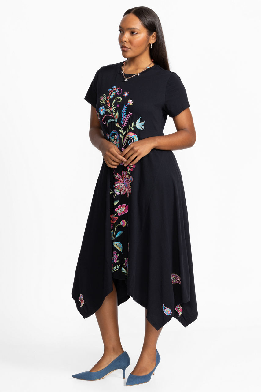 HANDKERCHIEF HEM KNIT DRESS, , large image 2