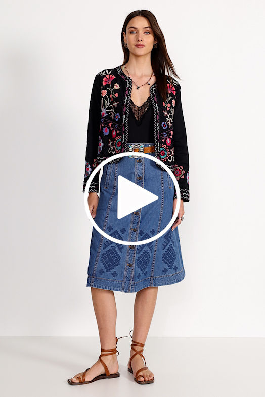 LINEN BOLERO JACKET, , large video