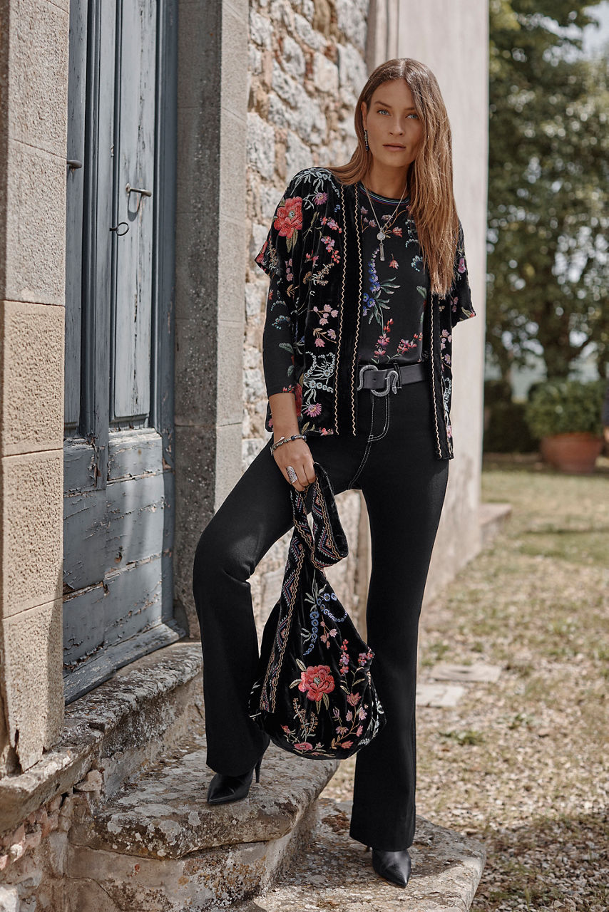 RELAXED SCHIFFLI CROPPED KIMONO, , large image 6