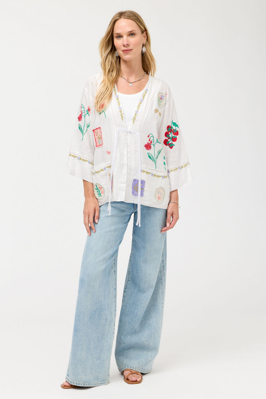 WIDE HEM KIMONO, , large image 1