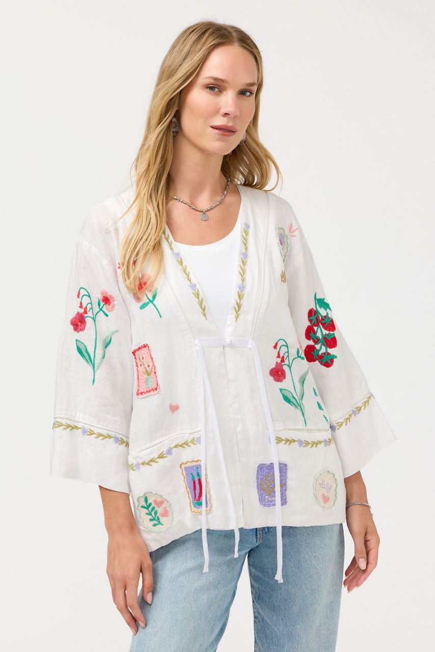 WIDE HEM KIMONO, , large image 2
