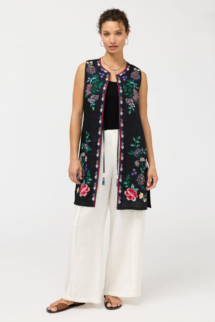 SLOANE LINEN VEST, , large image 3
