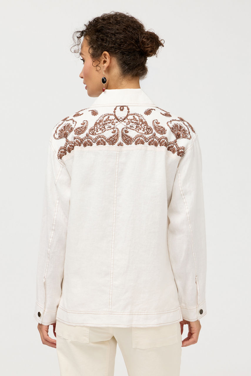 LINEN TRAPUNTO CHORE JACKET, , large image 5
