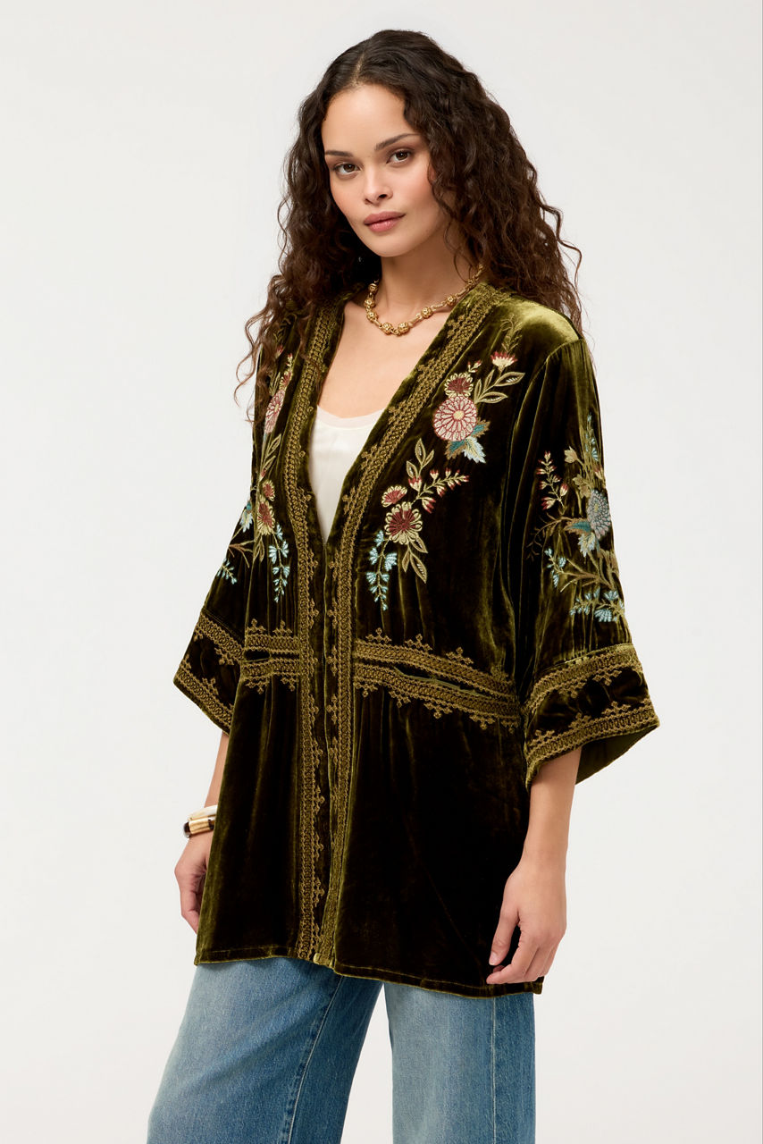 WIDE HEM KIMONO, , large image 2