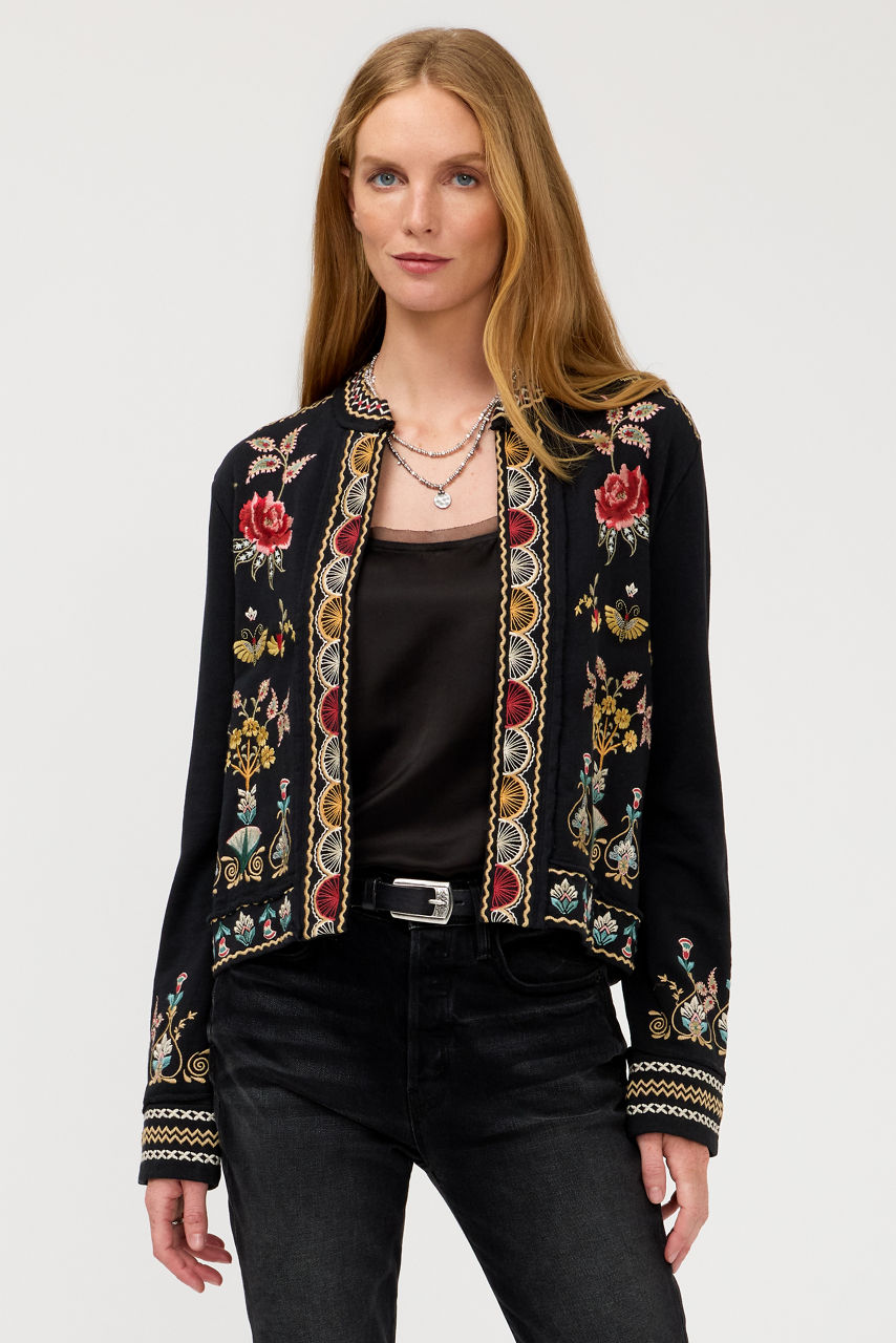 FRENCH TERRY MIXED MEDIA JACKET, , large image 1