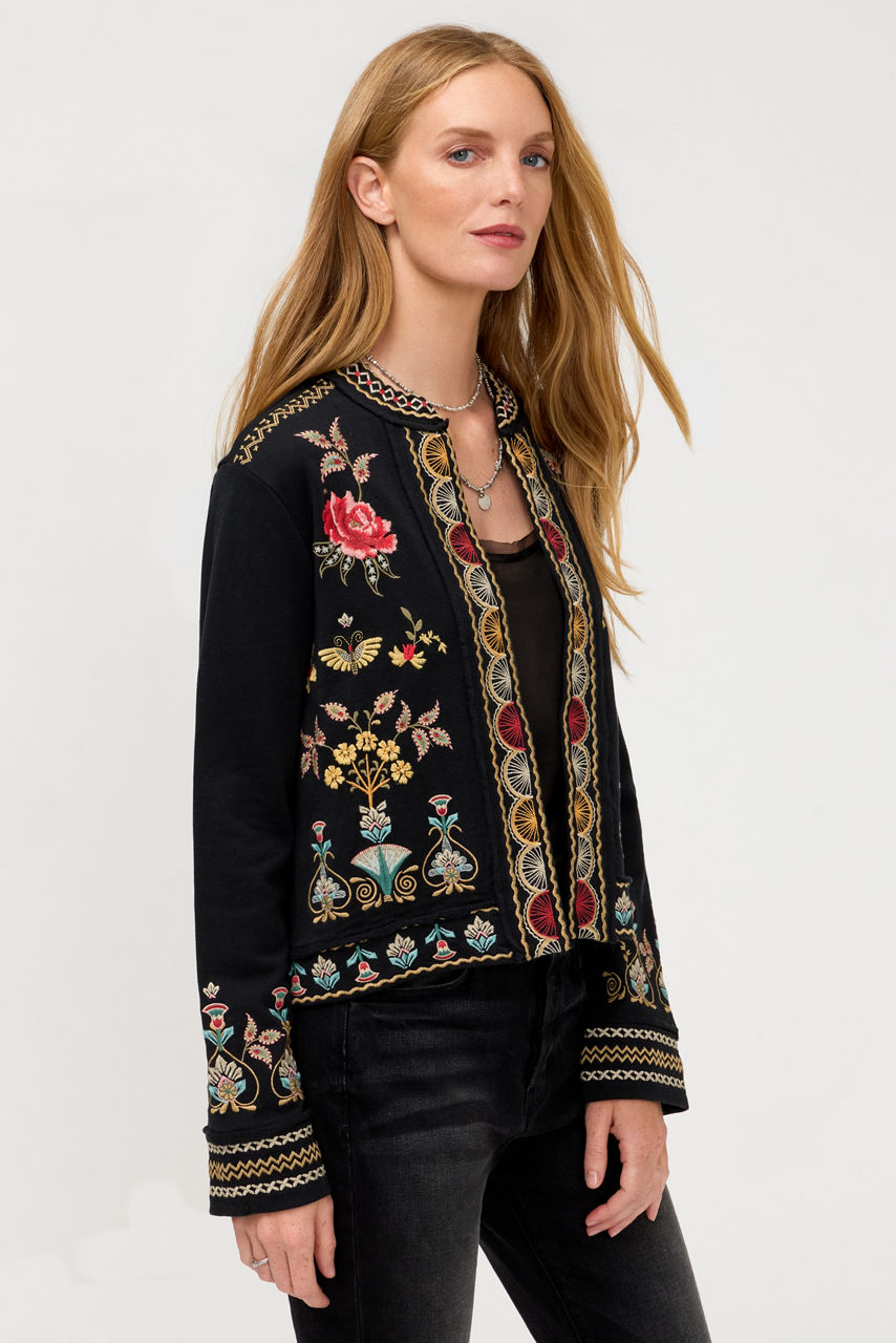 FRENCH TERRY MIXED MEDIA JACKET, , large image 2