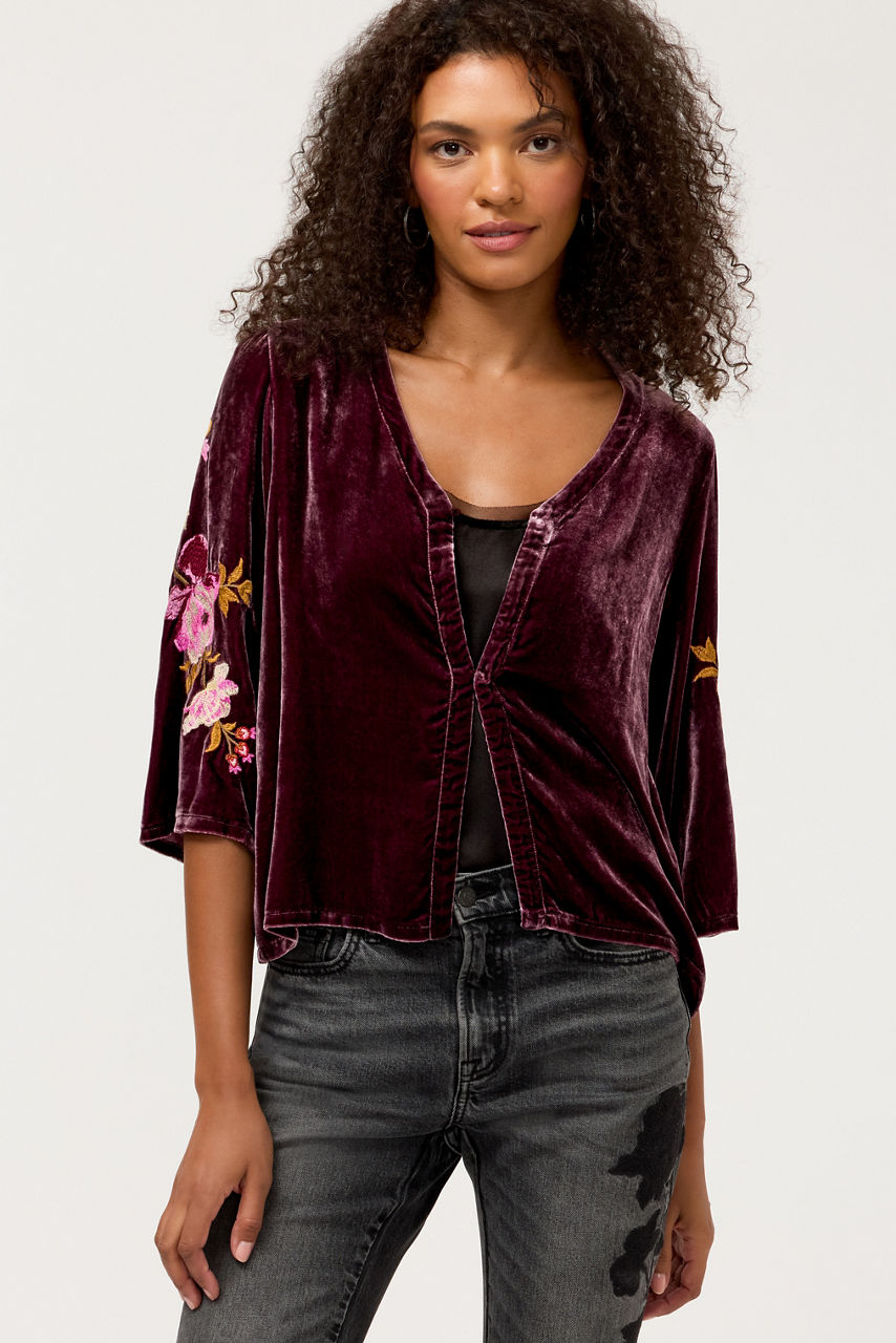 CALULNIA VELVET BOLERO, , large image 1