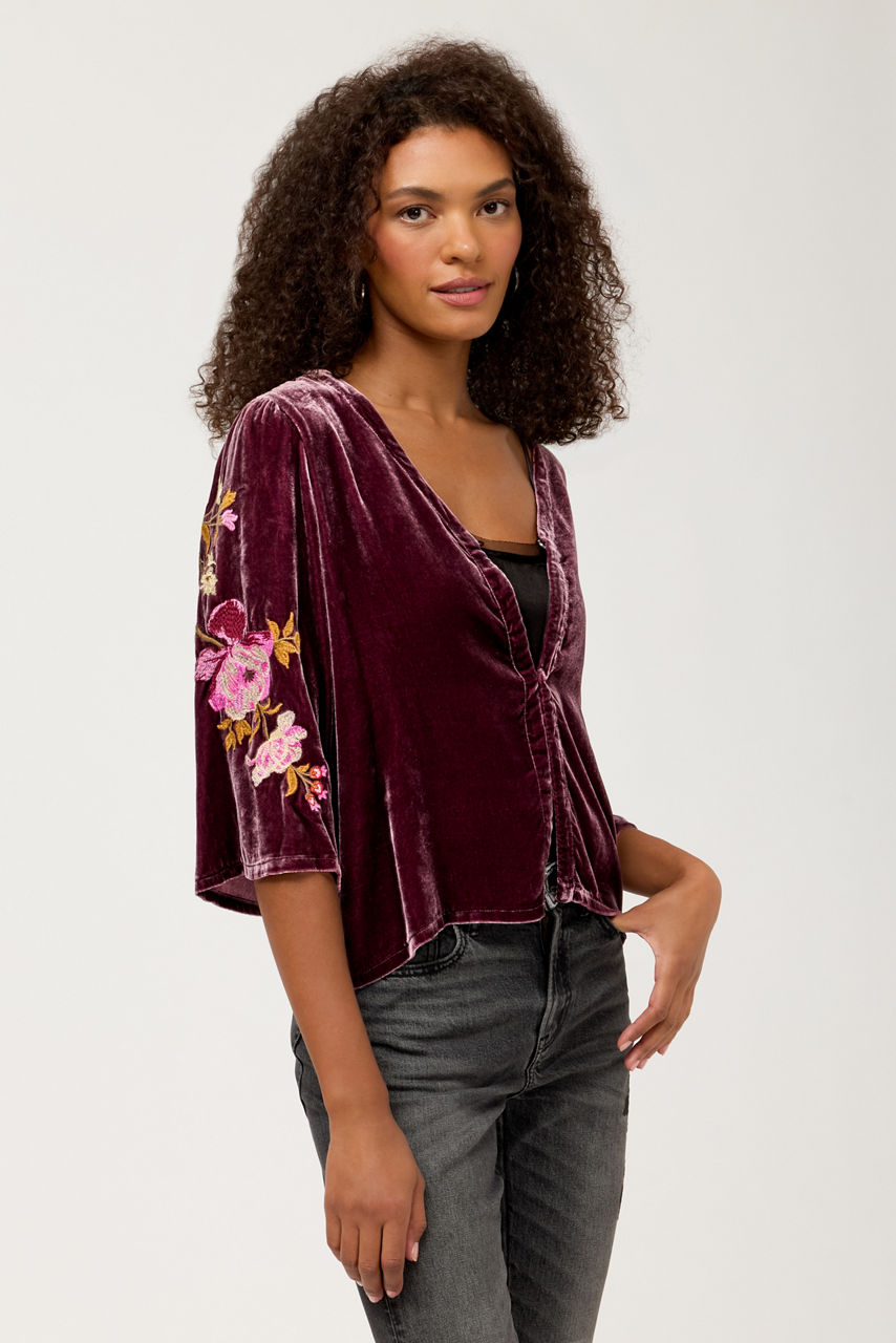 CALULNIA VELVET BOLERO, , large image 3