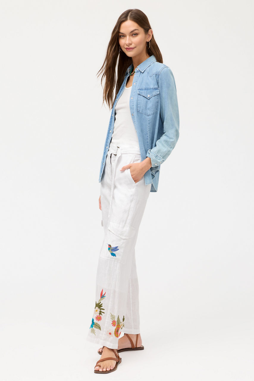 FRANCIS RELAXED LINEN PANT, , large image 1