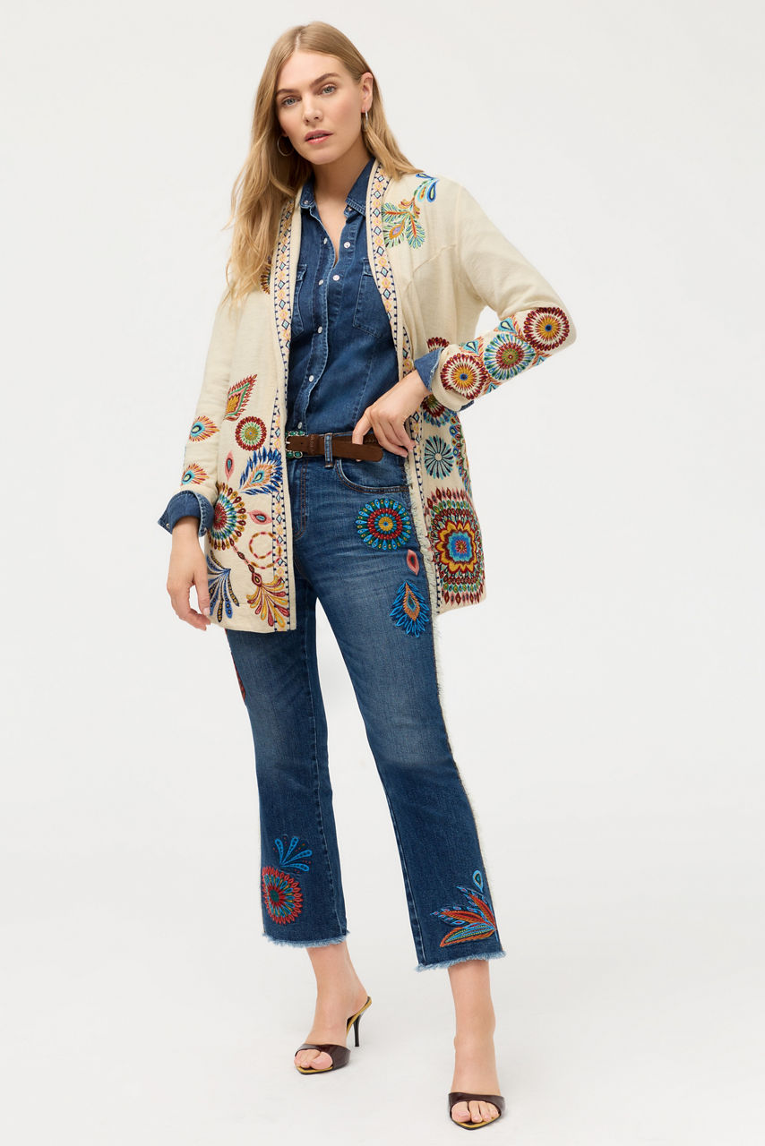 THE FRINGE CROPPED BABY BOOT JEAN, , large image 2