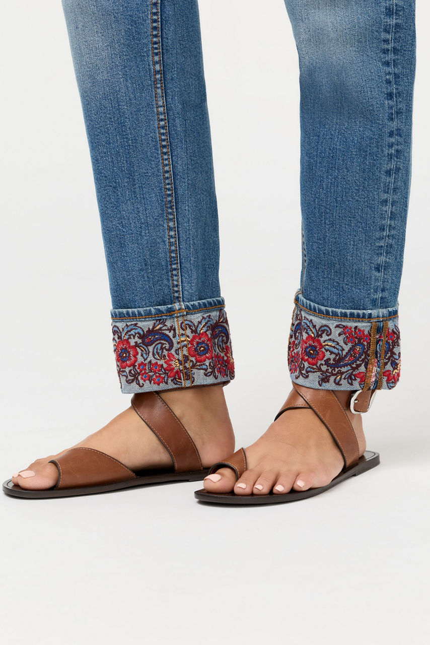 THE CUFFED SLIM STRAIGHT LEG JEAN, , large image 3