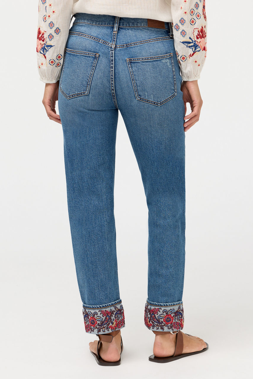THE CUFFED SLIM STRAIGHT LEG JEAN, , large image 4