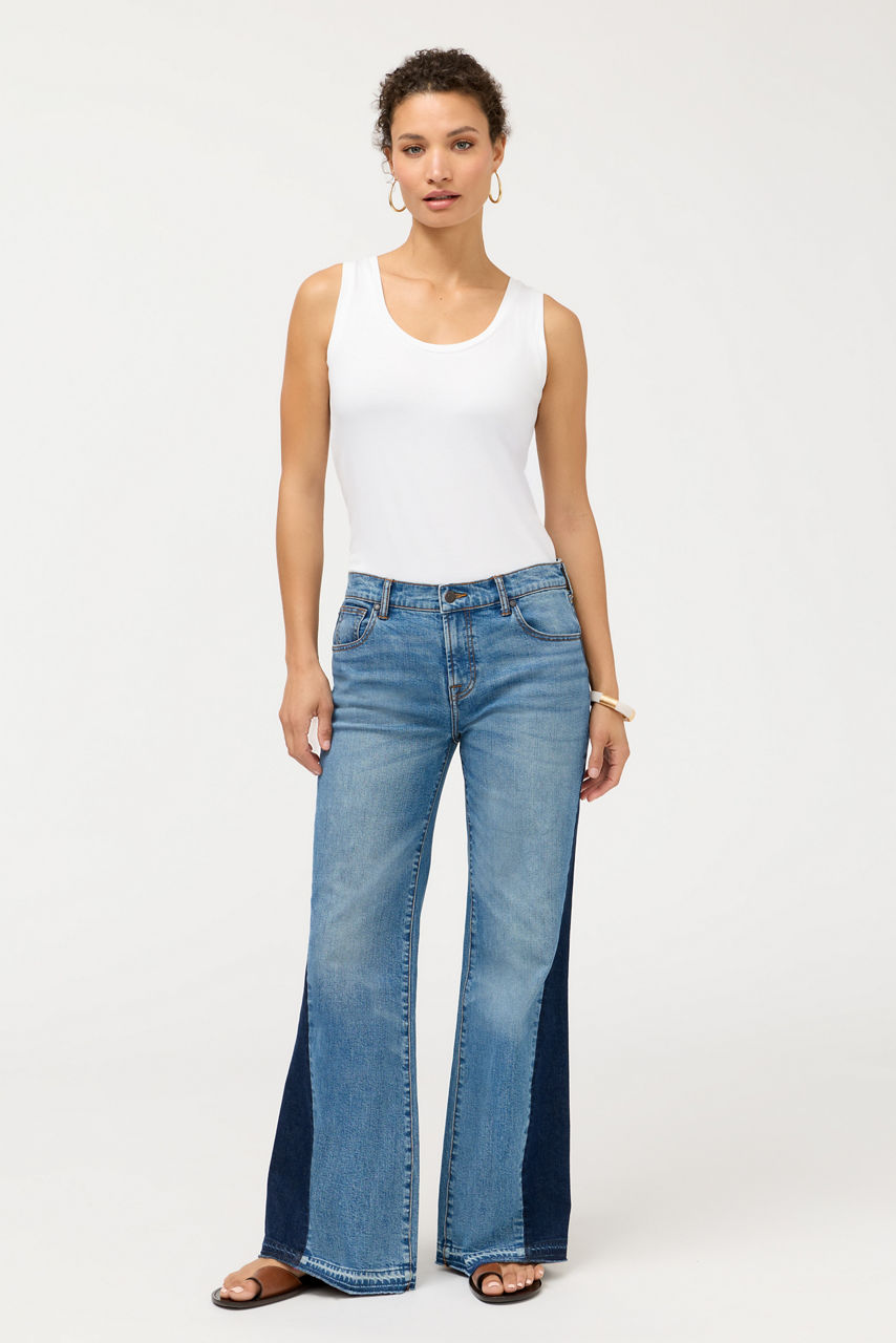 THE CONTRAST WIDE LEG JEAN, , large image 1