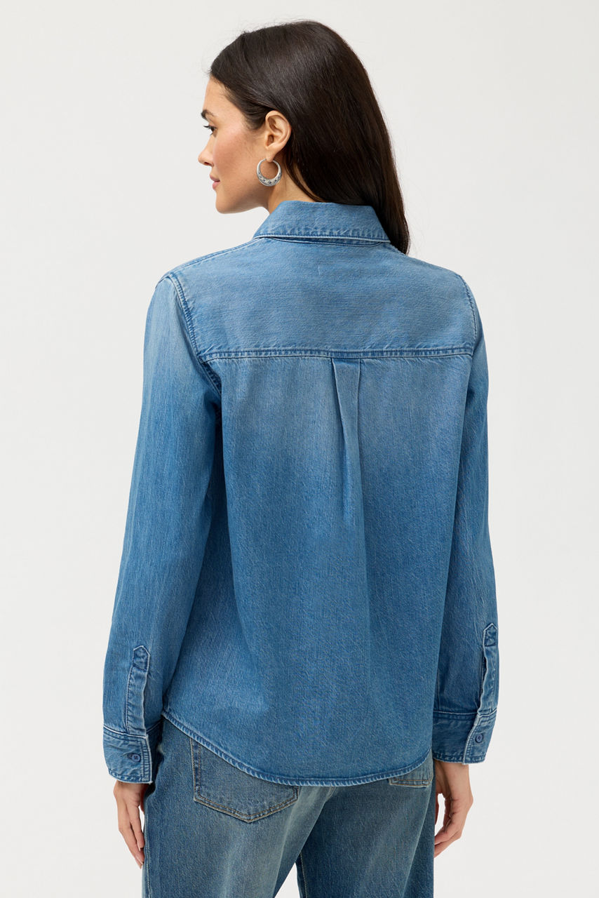 THE DENIM BUTTON DOWN SHIRT, , large image 4