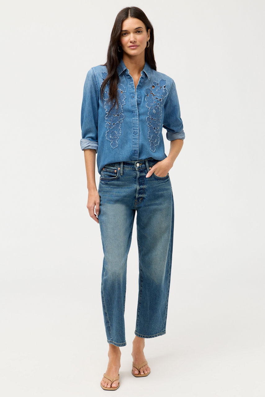 THE DENIM BUTTON DOWN SHIRT, , large image 5