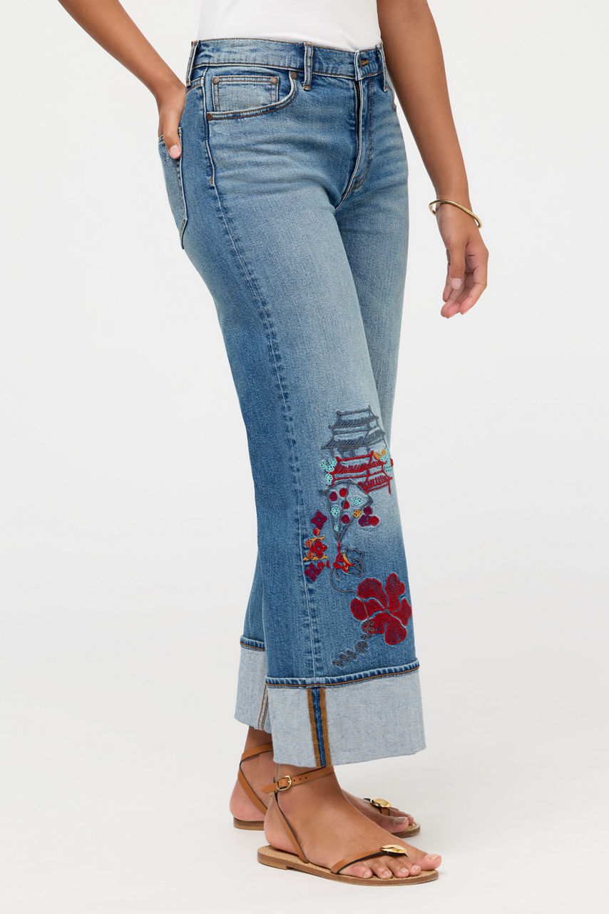 THE ANKLE WIDE LEG JEAN, , large image 2