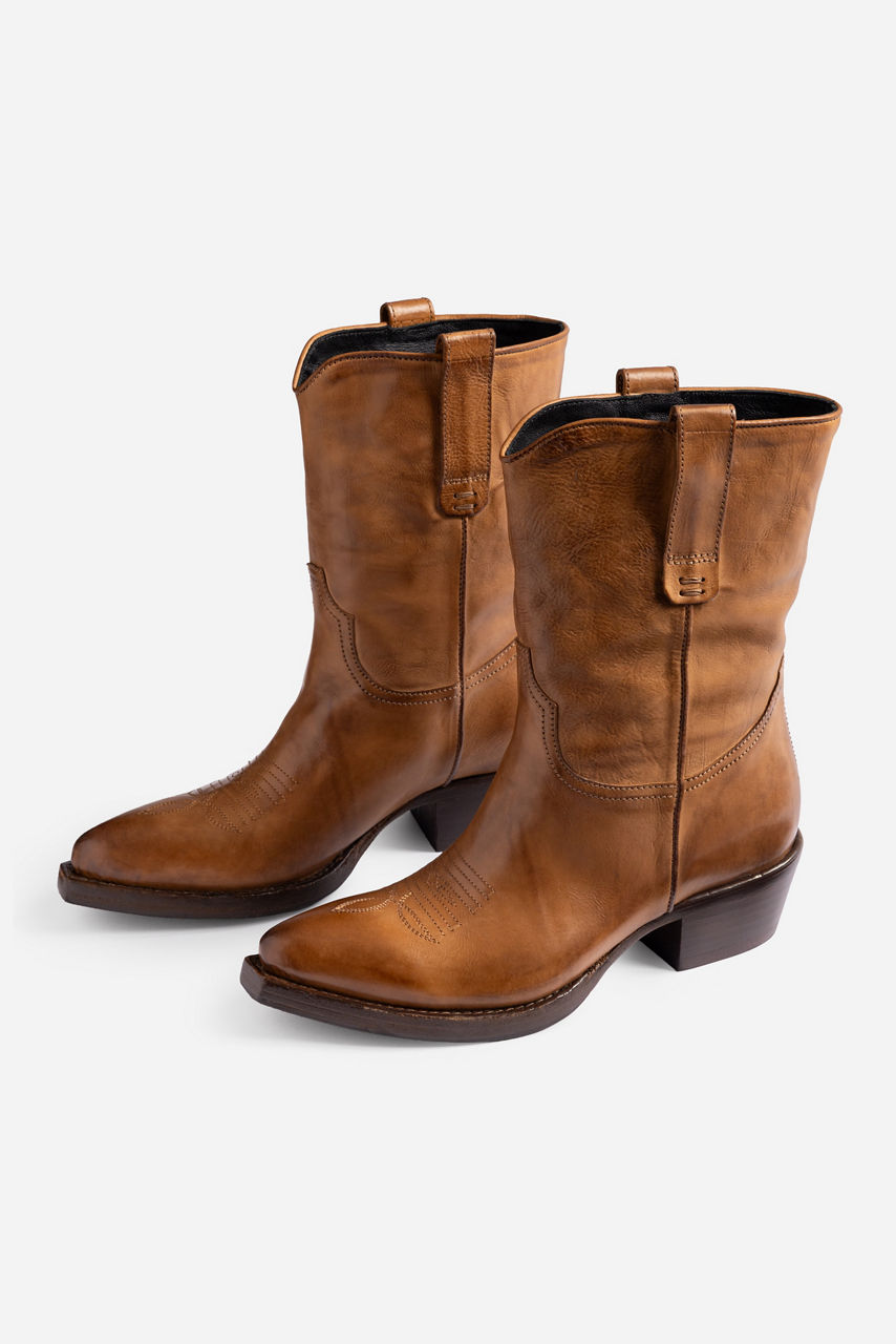 ITALIAN LEATHER WESTERN RIDING BOOT, , large image 3