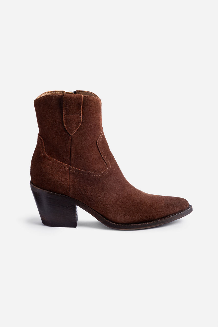 ITALIAN SUEDE ANKLE BOOTIE, , large image 1