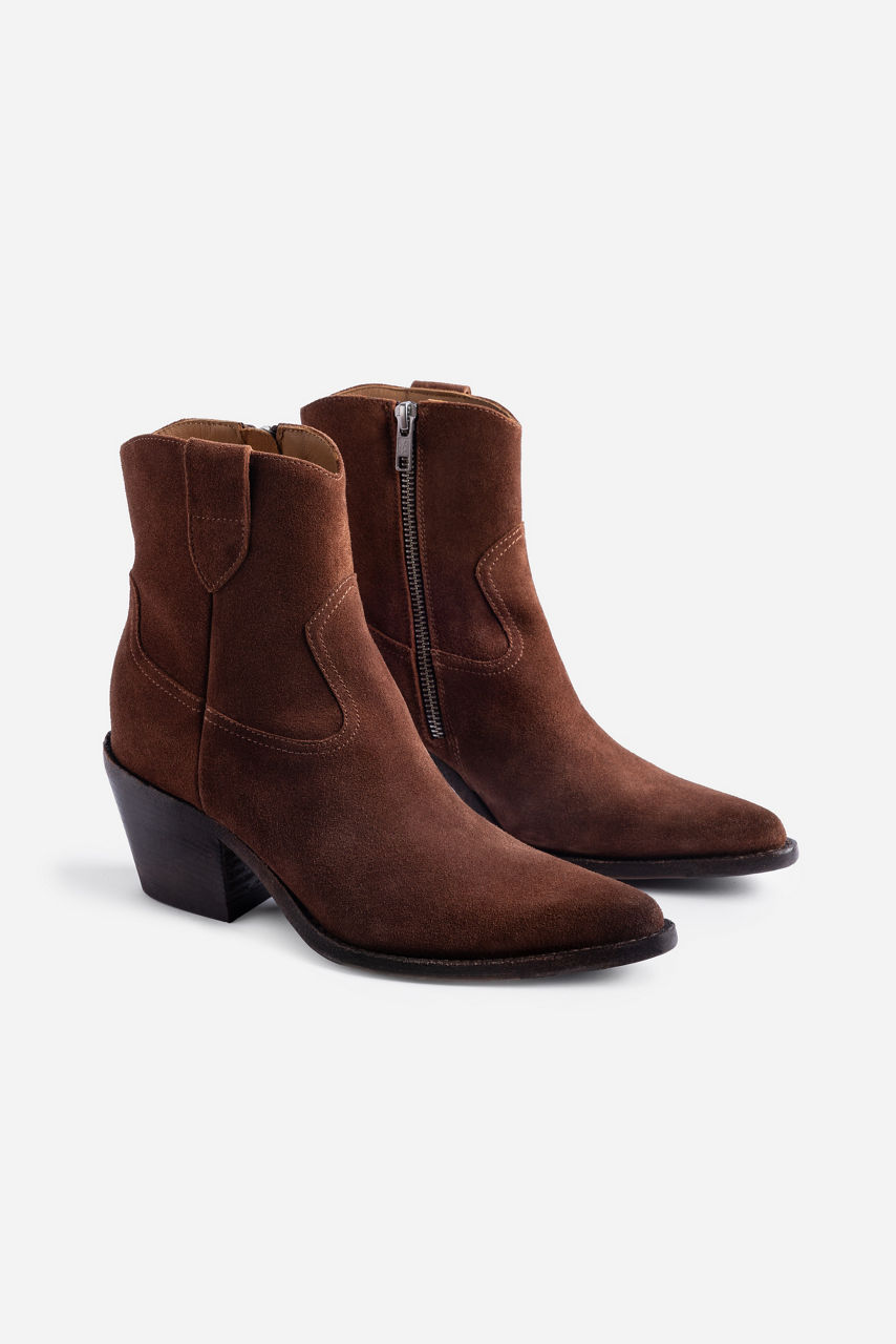 ITALIAN SUEDE ANKLE BOOTIE, , large image 3