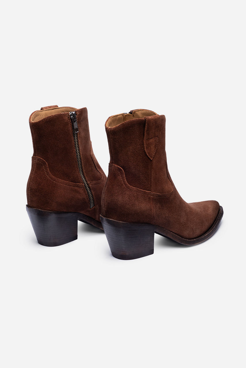 ITALIAN SUEDE ANKLE BOOTIE, , large image 4