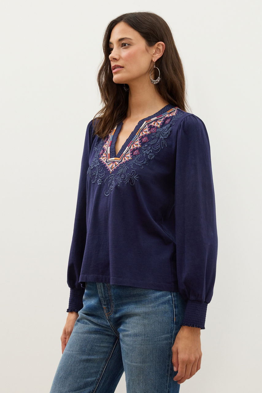 HENLEY BISHOP SLEEVE TEE, , large image 3