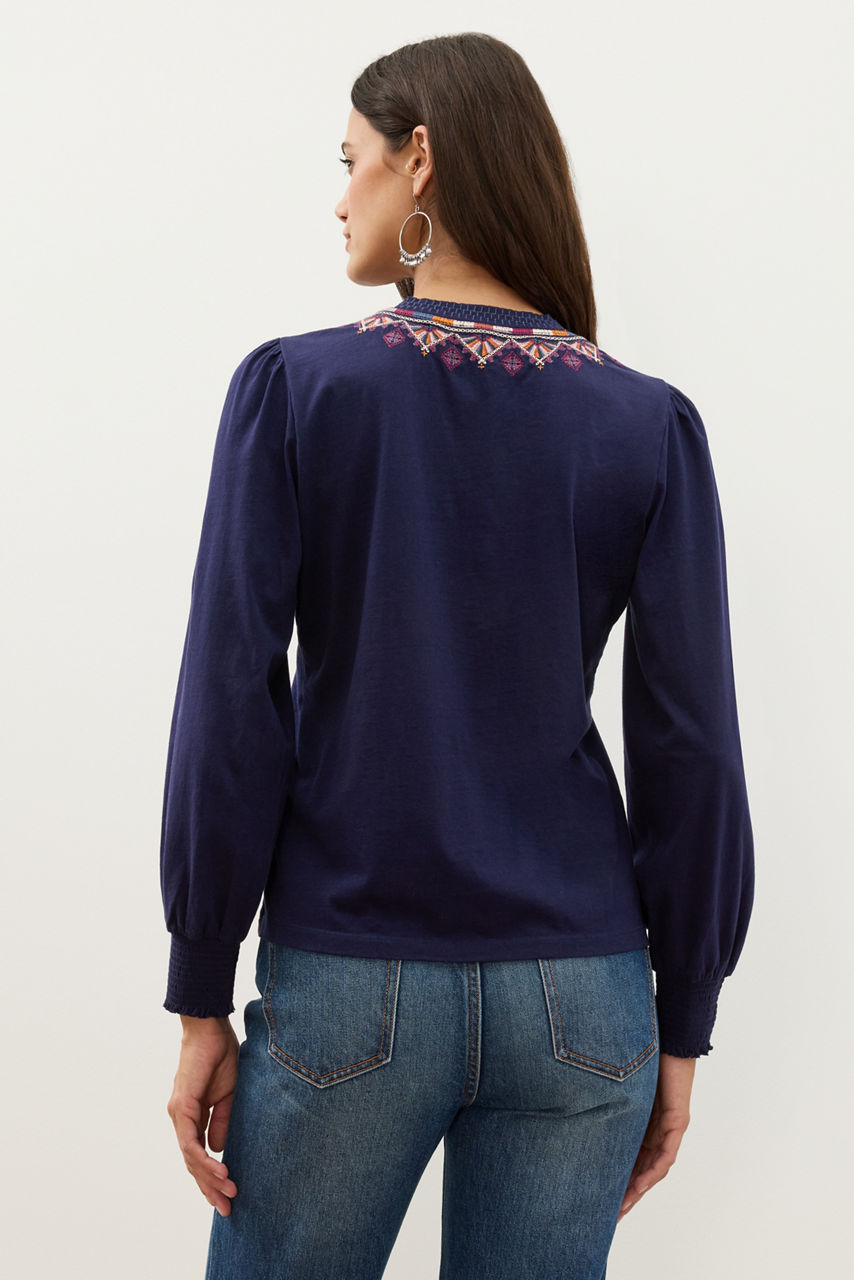 HENLEY BISHOP SLEEVE TEE, , large image 4